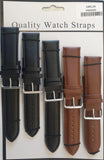 1005 Padded Leather Watch Straps Pk5 Black & Brown mixed 24mm