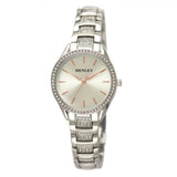 Henley  Women's Silver Face Sports Dress crystals Silver Bracelet Watch H07317.1