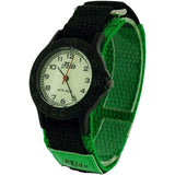 Relda Children's Analogue Nite-Glo Quartz Luminous Dial Green & Black Velcro Strap Boys Watch REL55