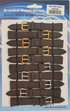 Brown Leather Watch Straps Pk10 size 16mm 1001BK