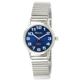 Ravel Women's Blue Dial Silver Expander Bracelet Watch R0208.46.2