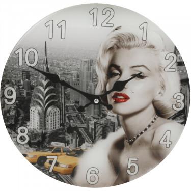 Widdop Marilyn Monroe Glass Wall Clock 30Cm W9714