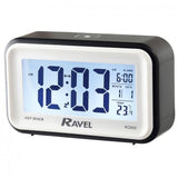 Ravel Quartz LCD Touch Alarm Clock Black RCD002.3