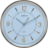 Amplus Analogue Glow in Dark Round Wall Clock White PW164