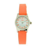 Reflex Girls Ladies White Dial Silver Metal Bright Orange Strap Watch 101321LT