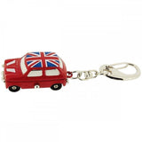 Imperial Key Chain Clock Union Jack Mini Red Car IMP732R