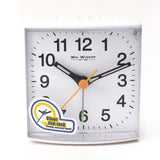Widdop White Sweep Movement Alarm Clock 5374W