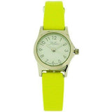 Reflex Girls Ladies White Dial Silver Metal Bright Yellow Strap Watch 101323LT