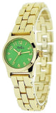Reflex Ladies Metal Analogue Green Dial & Yellow Tone Metal Bracelet Strap Watch LB106