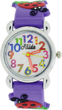 Relda Children's Analog Ladybird On Purple Silicone Strap Girl's Watch REL105