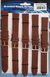 1005 Padded Tan coloured Leather Watch Straps Pk5 20mm