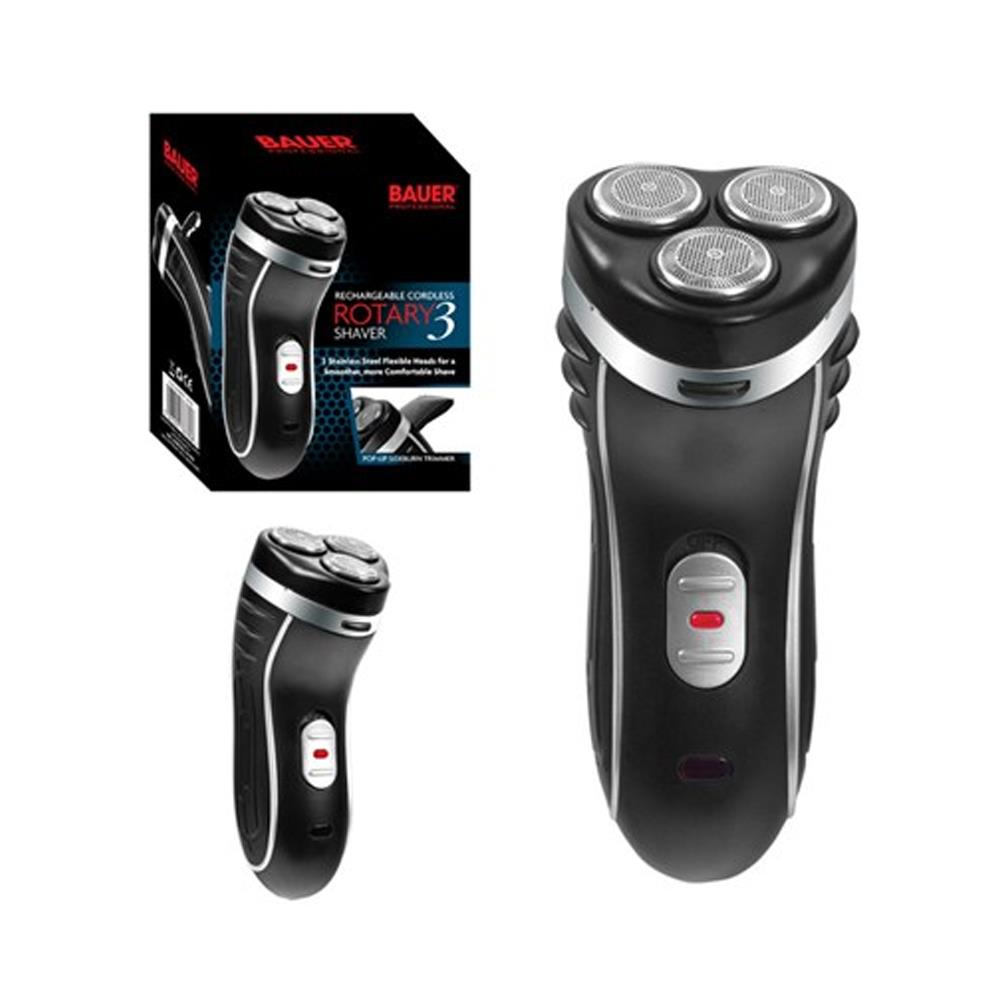Bauer Rotary 3 head Rechg Shaver Rechargeable and Cordless