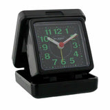 Widdop Folding Case Quartz Travel Alarm Clock Black 5165B