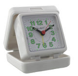 Widdop Folding Case Quartz Travel Alarm Clock White 5165W