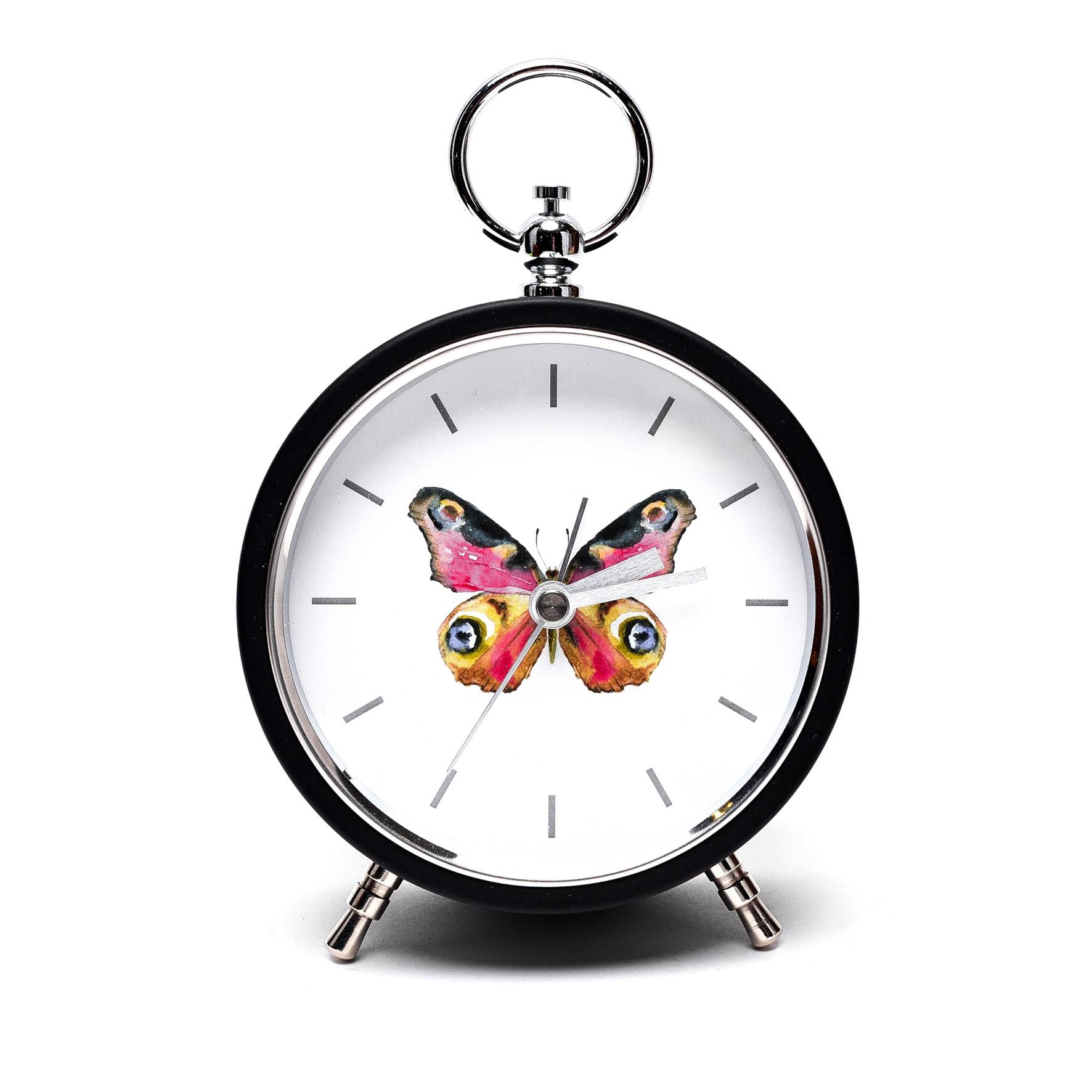 Widdop Hestia Butterfly Mantel Clock Metal Case HE1732
